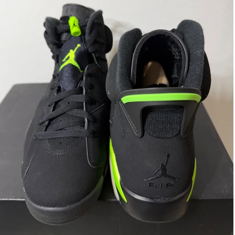 Air Jordan 6 Retro Electric Green Black Neon Mens 10.5 Basketball Shoes